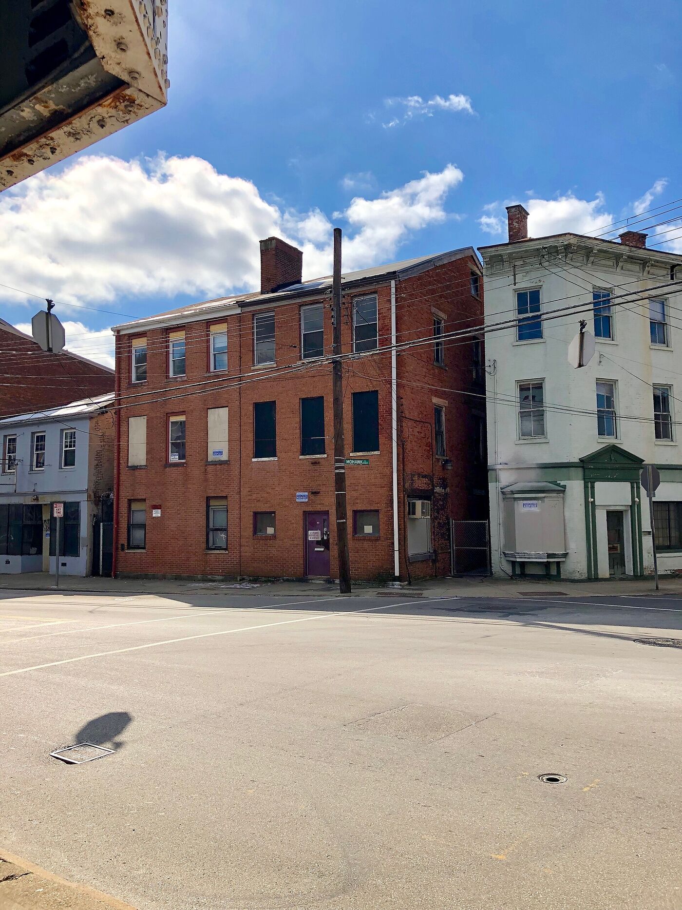 Brick rowhouses on McMicken Avenue in Over-the-Rhine.
